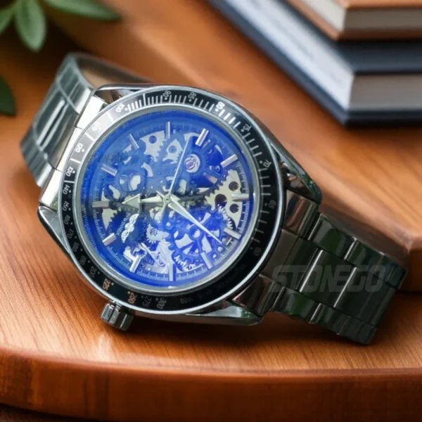 Women’s Automatic Mechanical Skeleton Watch Self-Winding Gold Plated Dress Watch Water Resistant Luxury Timepiece 1
