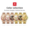 OLEVS Original Luxury Men's Quartz Watches Rainbow Di Diamond Ring Dial Waterproof Luminous Watch for Man Chronograph Calendar 6