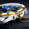 OUPINKE Tungsten Steel Men's Watches Scenic Spot style Automatic Mechanical Watch Dual Calendar Sapphire 50m Waterproof Watch 4