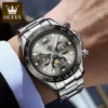 OLEVS 6654 Mens Watch Original Luxury Brand Chronograph Automatic Mechanical Sports Wristwatch Waterproof Luminous Watch For Man 3