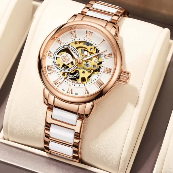 ORKINA Ladies Automatic Mechanical Watch Luxury Brand Women Wristwatch Fashion Skeleton Clock Senhoras Assistir Reloj Mujer 2022 2