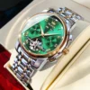 OLEVS Men's Watches Automatic Mechanical Business Wristwatch Waterproof Stainless Steel Strap Watch for Man Skeleton Calendar 5