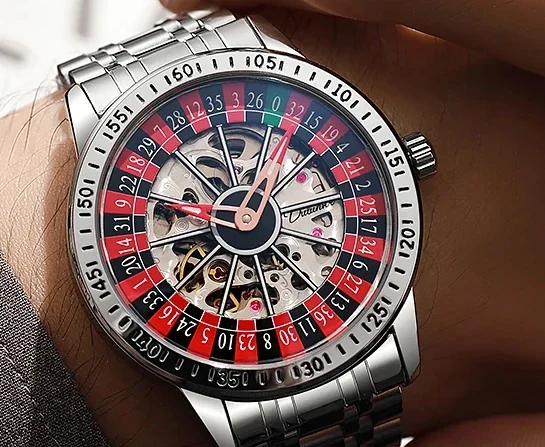 2025 Gambling plate dial Luxury Brand Waterproof Mechanical Watches for Mens Fashion Automatic Skeleton Wristwatch Reloj Hombre 1