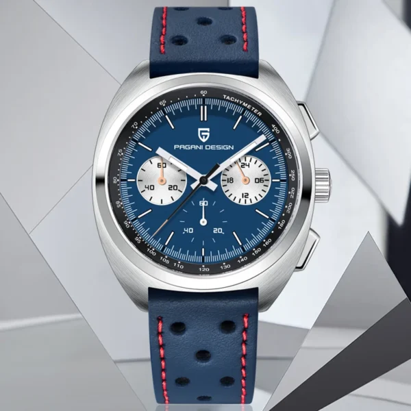 PAGANI DESIGN 2024 Retro Luxury Men's Watches Sports Chronograph VK63 Quartz Watch For Men AR Sapphire Waterproof Leather Clock 1