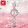 OLEVS Fashion Brand Women's Watches Lucky Word for Good Luck Quartz Watch Waterproof Diamond Luxury Calendar Original Wristwatch 2