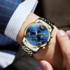 OLEVS Brand Original certification Men's Watches Moon Phase Waterproof Quartz Watch for Man Chronograph Calendar Fashion Watch 3