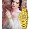 2024 Diamond Steel Skeleton Dial Golden Phoenix Women Fashion Automatic Watch Luxury Waterproof Mechanical Girl Wrist Lady Clock 1