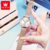 OLEVS 5653 Brand Fashion Women's Watch Arabic Numeral Scale Waterproof Date Quartz Watch for Lady Simple Classic Original Watch 5