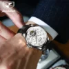 JSDUN Luxury Men's Watches Top Brand Automatic Mechanical Wrist Watch for Man Waterproof Leather Strap Luminous Business Dress 3
