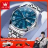 OLEVS 3663 Mens Watch Original Simple Brand Quartz Watch Waterproof Luminous Watches For Men Dual Calendar Display Mens Gifts 1