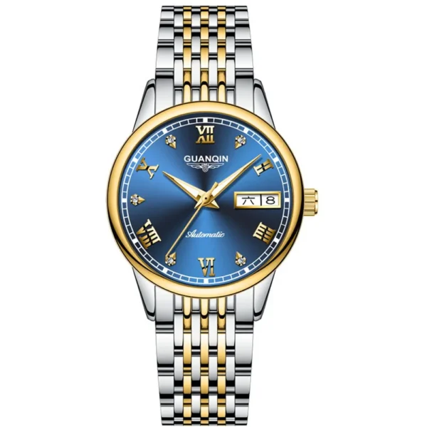 GUANQIN Women’s Watch Fully Automatic Mechanical Luxury Fashion Waterproof Luminous Watch for Woman Stainless Steel Calendar 1