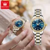 OLEVS 2024 New Luxury Diamond Dial Mechanical Watch for Women Fashion Elegant Ladies Dress Bracelet Automatic Wristwatches Women 6