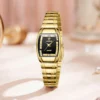 New Womens Watch Luxury Stainless Steel Quartz Golden Wristwatches Women Fashion Waterproof Calendar relogio masculino Clock 4