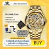 OUPINKE High Quality Men's Watches Waterproof Tungsten Steel Strip Automatic Mechanical Watch Conceptual Hollowing Out Skeleton 1