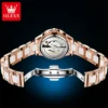 OLEVS Luxury Brand Butterfly Dial Women Automatic Mechanical Watch Ceramic Strap Waterproof Fashion Ladies Watches Relojes Mujer 3