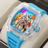 Men Mechanical Watch Transparent Case Silicone strap Luminous Calendar Wrist Watches Leisure Sports Style watches for Men 1