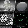 OLEVS Top Luxury Brands Men's Watches Waterproof Fully Automatic Mechanical Watch Year Month Day Hollow out Design Male Watch 5