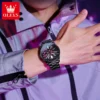 OLEVS 9937 Mens Watch Original Rotatable Wheel Hub Dial Fashion Trend Quartz Watch Waterproof Luminous Stainless Steel Reloj 3