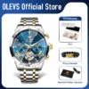 OLEVS 6619 Mens Watch Original Brand Tourbillon Automatic Mechanical Watch Waterproof Watch For Men Dual Calendar Watch Gifts 2