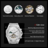 OLEVS 9805 Mens Watch Original Brand Tourbillon Automatic Mechanical Watch Diamond Dial Waterproof Moon Phase Watches For Men 5