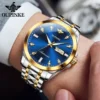 OUPINKE Tungsten Steel Men's Watches Scenic Spot style Automatic Mechanical Watch Dual Calendar Sapphire 50m Waterproof Watch 3