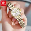 OLEVS Women's Watches Elegant Temperament Original Quartz Watch for Ladies Stainless Steel Waterproof Luminous Date Fashion 4