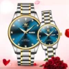 OLEVS Top Brand Couple Watches Fashion Trend Original Quartz Watch for Lover Waterproof Luminous Date His and Her Watches New 2