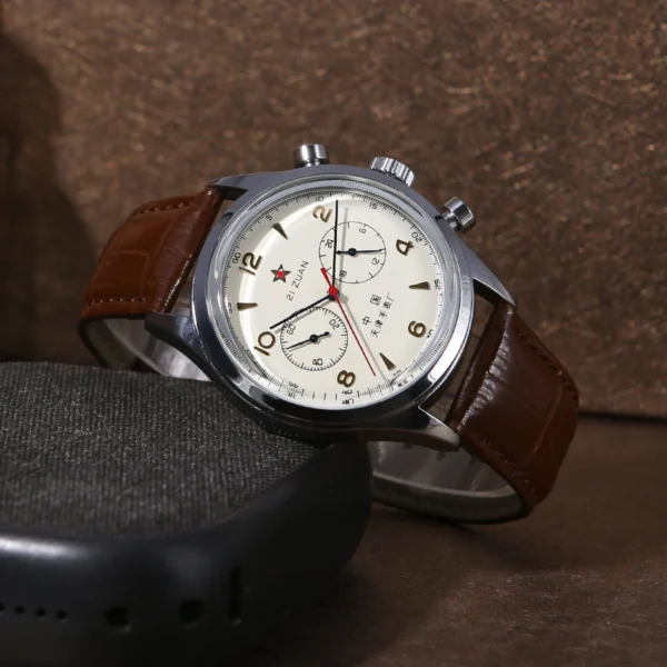 Men's watches 1963 pilot watch 42mm waterproof retro quartz chronograph 2