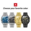 OLEVS 5639 Men's Watches Tonneau Chronograph Stainless Steel Waterproof Quartz Watch Luminous Date Original Brand Watch for Man 6