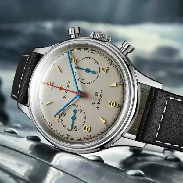 Men's watches 1963 pilot automatic watch 42mm waterproof retro quartz chronograph vintage dress watch 1