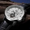 Seagull Men Automatic Watch Fashion Hollow Flywheel Mechanical Wristwatch Multi-function calendar week month Waterproof Clock 4