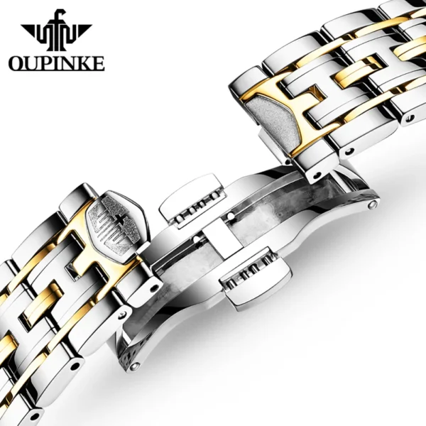 OUPINKE 3308 Skeleton Fashiona Original Mens Watch 50m Waterproof Imported Movement Automatic Mechanical Watch Brand Wrist Watch 2