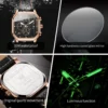 OLEVS 9950 Mens Watch Original Top Brand Square Quartz Wristwatch Waterproof Leather Strap Sport Clock Male Reloj Watch For Men 4