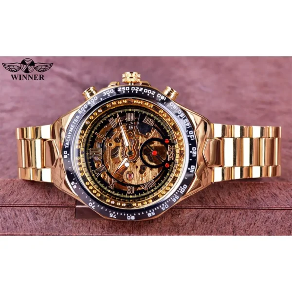 Winner Mechanical Sport Design Bezel Fashion Watch Mens Watches Top Brand Luxury Montre Homme Clock Men Automatic Skeleton Watch 2