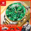 OLEVS 2870 Mens Watch Original Fashion Waterproof Luminous Quartz Wristwatch Strap Sport Date Clock Male Freebie Reloj Mens Gift 1