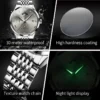 OLEVS Top Brand Men's Watches Business Fashion Original Quartz Watch for Man Grey Dial Moon Phase Date Chronograph Waterproof 5