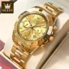 OLEVS Men's Watches Classic Luxury Automatic Mechanical Original Wristwatch for Man 24 Hour Week Date Display Waterproof Fashion 4