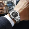 POEDAGAR Top Luxury Brand Man Watch Sports Waterproof Luminous Date Men Wristwatch Square Dial Quartz Men's Watches High Quality 5