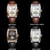 LIGE Fashion Men's Mechanical Wristwatches Top Brand Luxury Leather Square Watch Men Business Sports Tourbillon Watch For Men 6