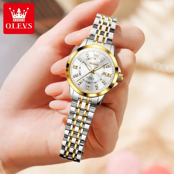 OLEVS Brand Romantic Gift Box Bracelet Set Women's Watches Elegant Waterproof Fashion Luminous Quartz Watch Calendar Wristwatch 1