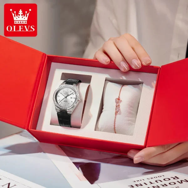 OLEVS Top Brand Women's Watches Casual Fashion Original Quartz Watch for Girl Young Trend Style Waterproof Luminous Date Reloj 2