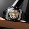 ONOLA Automatic Movement Mechanical Watches for Men Fashion Black-warrior Hollow High Quality Waterproof Mens Watch Reloj Hombre 3