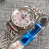 Bliger Dress Silver Rose Gold Fluted Bezel 26mm Pink MOP Diamond Dial Sapphire NH05 Automatic movement Watches for Women 4