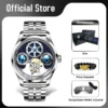 IDEAL KNIGHT Top Brand Luxruy Mens Watch Advanced Tourbillon Automatic Mechanical Watch Waterproof Luminous Dual Region Time 3