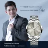 OLEVS Men's Watches Causal Fashion Original Quartz Watch for Man Waterproof Stainless Steel Luminous Date Week Trend Dress Reloj 4