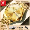OLEVS 9917 Men Watches Original Classics Fashion Quartz WristwatchDiamond Scale Reloj  Waterproof Luminous Date Display Watch 1