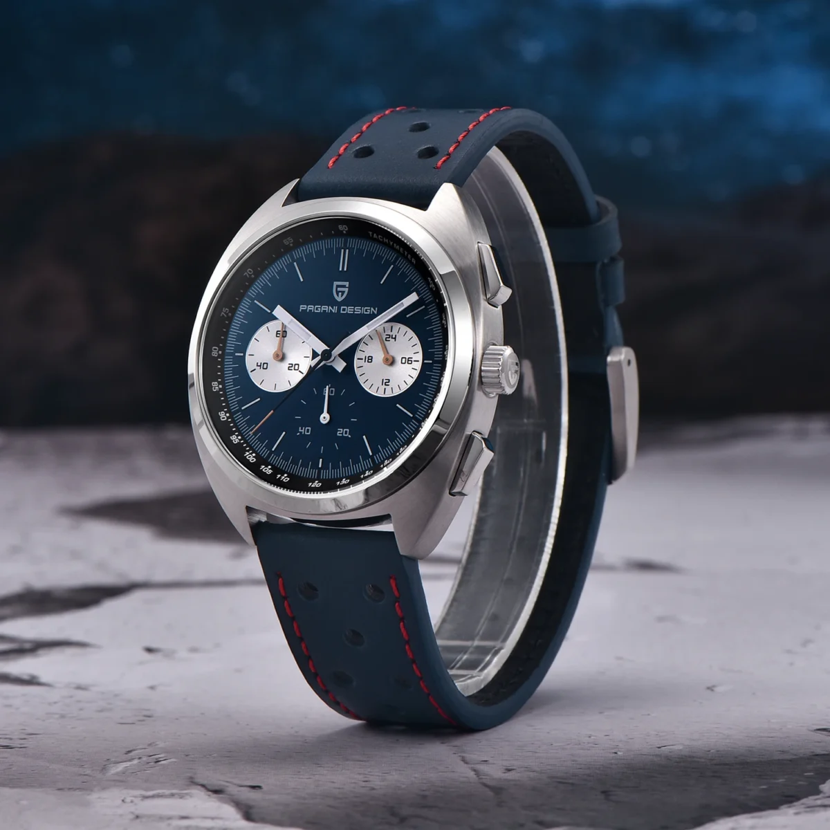 PAGANI DESIGN 2024 Retro Luxury Men's Watches Sports Chronograph VK63 Quartz Watch For Men AR Sapphire Waterproof Leather Clock 4