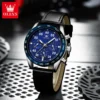OLEVS TY703 Mens Watch Fashion Casual Original Quartz Watch for Man Chronograph Waterproof Luminous Date 24 Hour Display  New 2