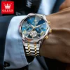OLEVS 6619 Mens Watch Original Brand Tourbillon Automatic Mechanical Watch Waterproof Watch For Men Dual Calendar Watch Gifts 3