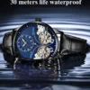 AILANG Genuine Brand Men's Double Tourbillon Luminous Direct-looking Mechanical Watch Automatic Watch Men's Watch   Hollow Movem 5